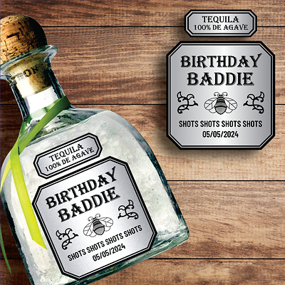 Patron  Tequila Custom Label Bottle