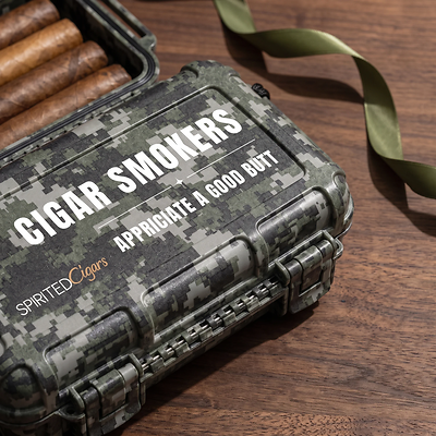The Oscar Personalized Camo Travel Humidor