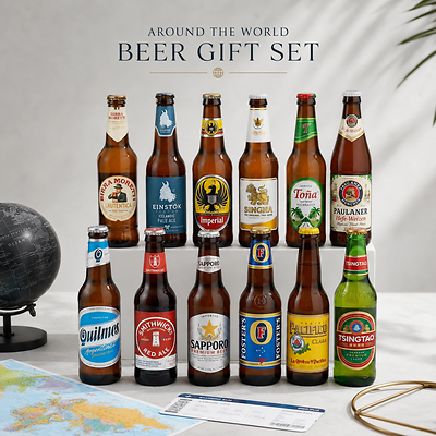 Around the World International Beer Gift Set Sampler, 12 Beers