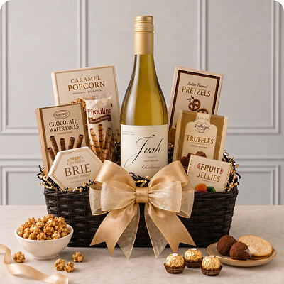 Chardonnay White Wine Gift Basket
