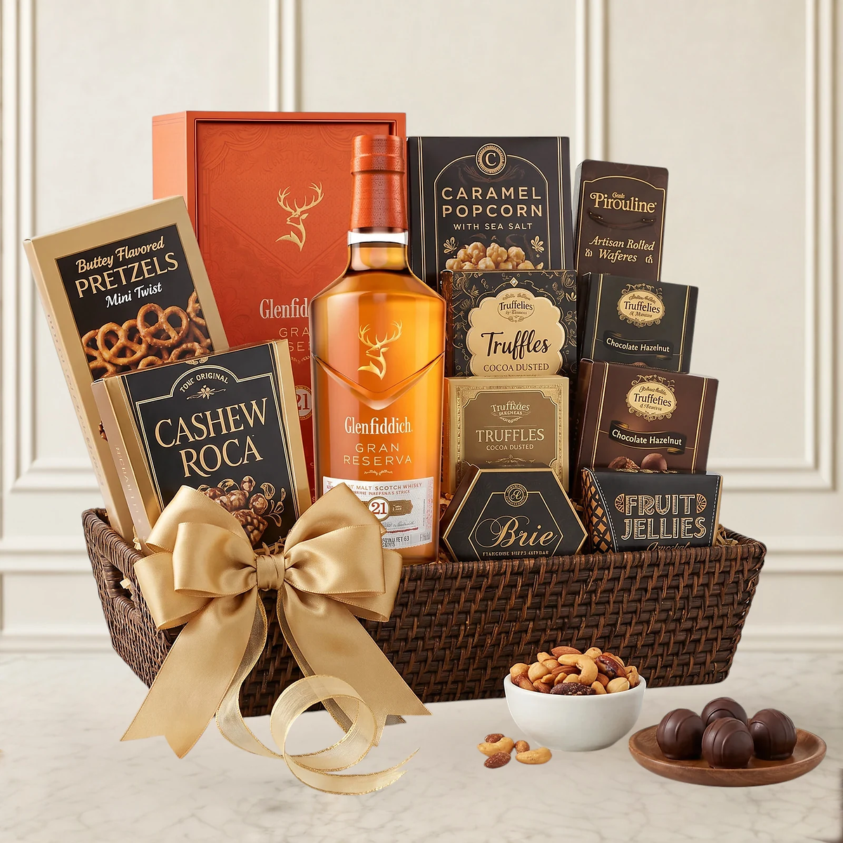 Glenfiddich 21 Year Gran Reserva Scotch Gift Basket