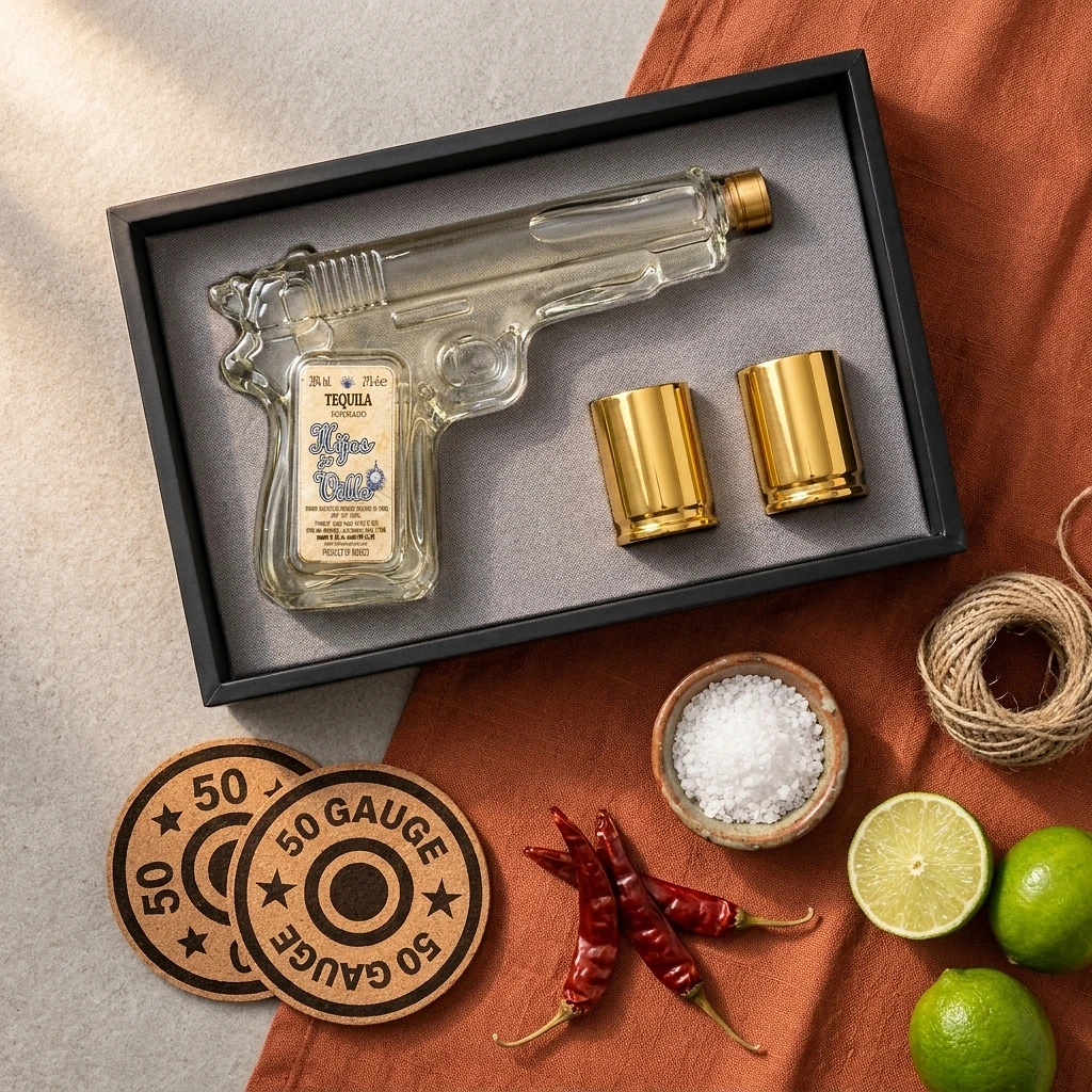 Hijos de Villa Reposado Pistol Tequila Bottle Gift Set