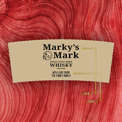 Makers Mark Bourbon Custom Label Bottle