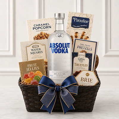Absolut Vodka Gourmet Gift Basket Absolut Vodka Gourmet Gift Basket