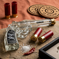 Hijos de Villa Plata Revolver Tequila Bottle Gift Set