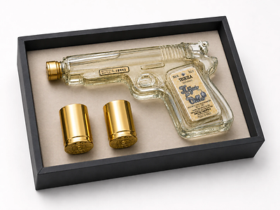 Hijos de Villa Reposado Pistol Tequila Bottle Gift Set