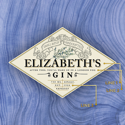 Hendrick's Gin Custom Label Bottle
