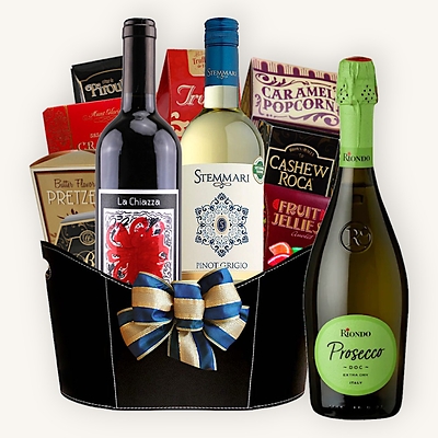 Italian Sparkling Prosecco Wine Gourmet Gift