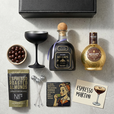 Espresso Martini Gift Set with Patron XO Cafe