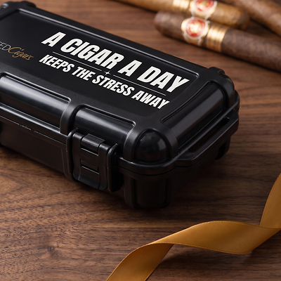 The Garcia Personalized Black Travel Humidor