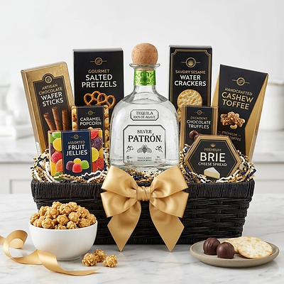 Patron Silver Gift Basket