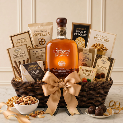 Jefferson's Reserve Very Old Bourbon Gift Basket Jefferson's Reserve Very Old Bourbon Gift Basket