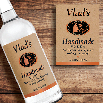 Tito's Vodka Custom Label Bottle