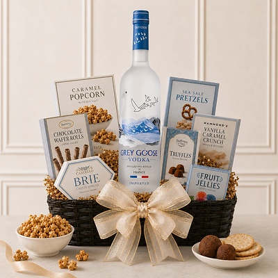 Grey Goose Vodka Gift Basket Grey Goose Vodka Gift Basket