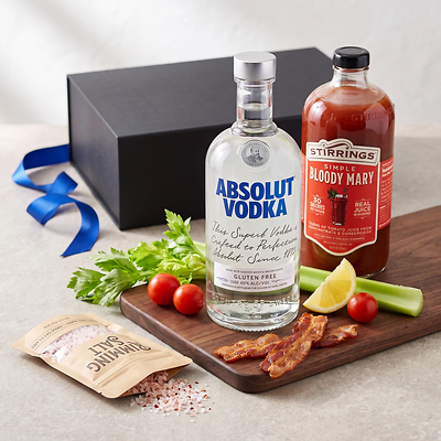 Absolut Bloody Mary Cocktail Gift Kit with Mix & Rimmer