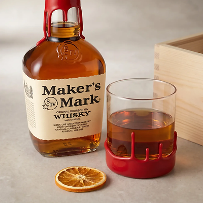 Maker's Mark Bourbon Gift Set with Wax-Dipped Glasses