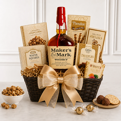 Maker's Mark Kentucky Straight Bourbon Whisky Gift Basket Maker's Mark Kentucky Straight Bourbon Whisky Gift Basket