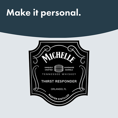 Jack Daniel's Single Barrel Custom Label Bottle Jack Daniel's Single Barrel Custom Label Bottle