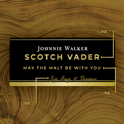 Johnnie Walker Black Custom Label Bottle