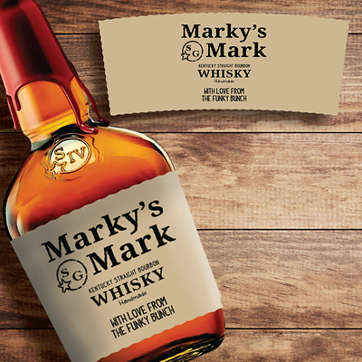 Makers Mark Bourbon Custom Label Bottle