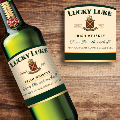 Jameson Irish Whiskey Custom Label Bottle