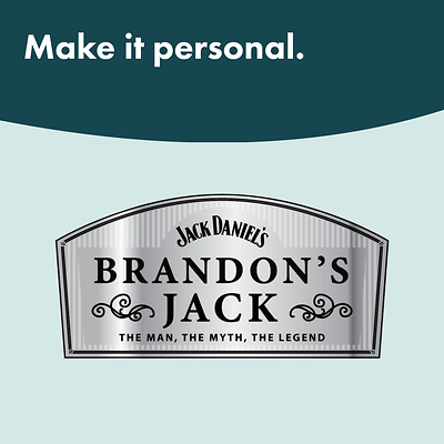 Gentleman's Jack Custom Label Bottle Gentleman's Jack Custom Label Bottle