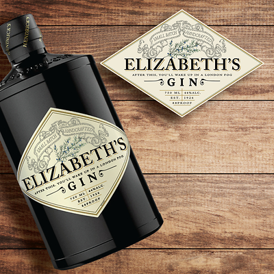 Hendrick's Gin Custom Label Bottle