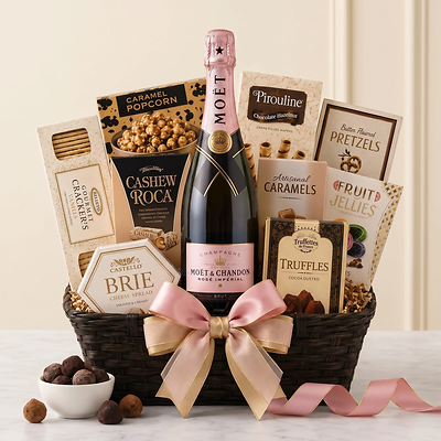 Moet & Chandon Rose Champagne Gift Basket Moet & Chandon Rose Champagne Gift Basket