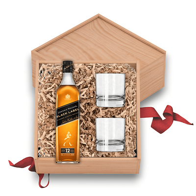 Black Label & Glasses Gift St Black Label & Glasses Gift St