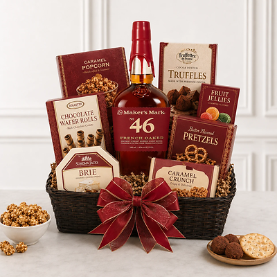 Maker's 46 French Oaked Bourbon Gift Basket Maker's 46 French Oaked Bourbon Gift Basket