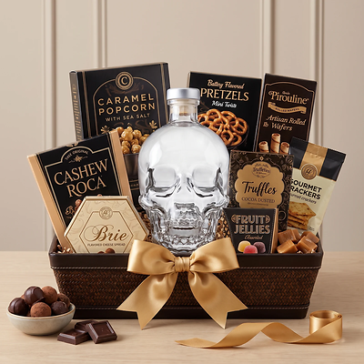 Crystal Head Skull Vodka Gift Basket Crystal Head Skull Vodka Gift Basket