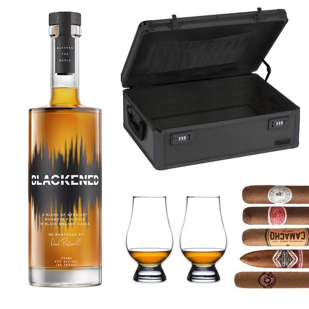 Blackened Whiskey Gift Set in Tactical Black Case